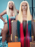 Recreate Nicki Minaj Rainbow color Frontal lace wig