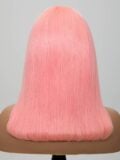 Keswigs Pink color 4x4 transparent lace closure wig 180% density human hair wigs