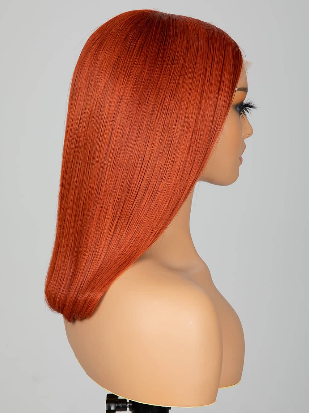 Keswigs Orange color 4x4 transparent lace closure wig 180% density human hair wigs