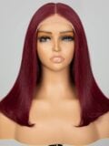 Keswigs 99j color 4x4 transparent lace closure wig 180% density human hair wigs