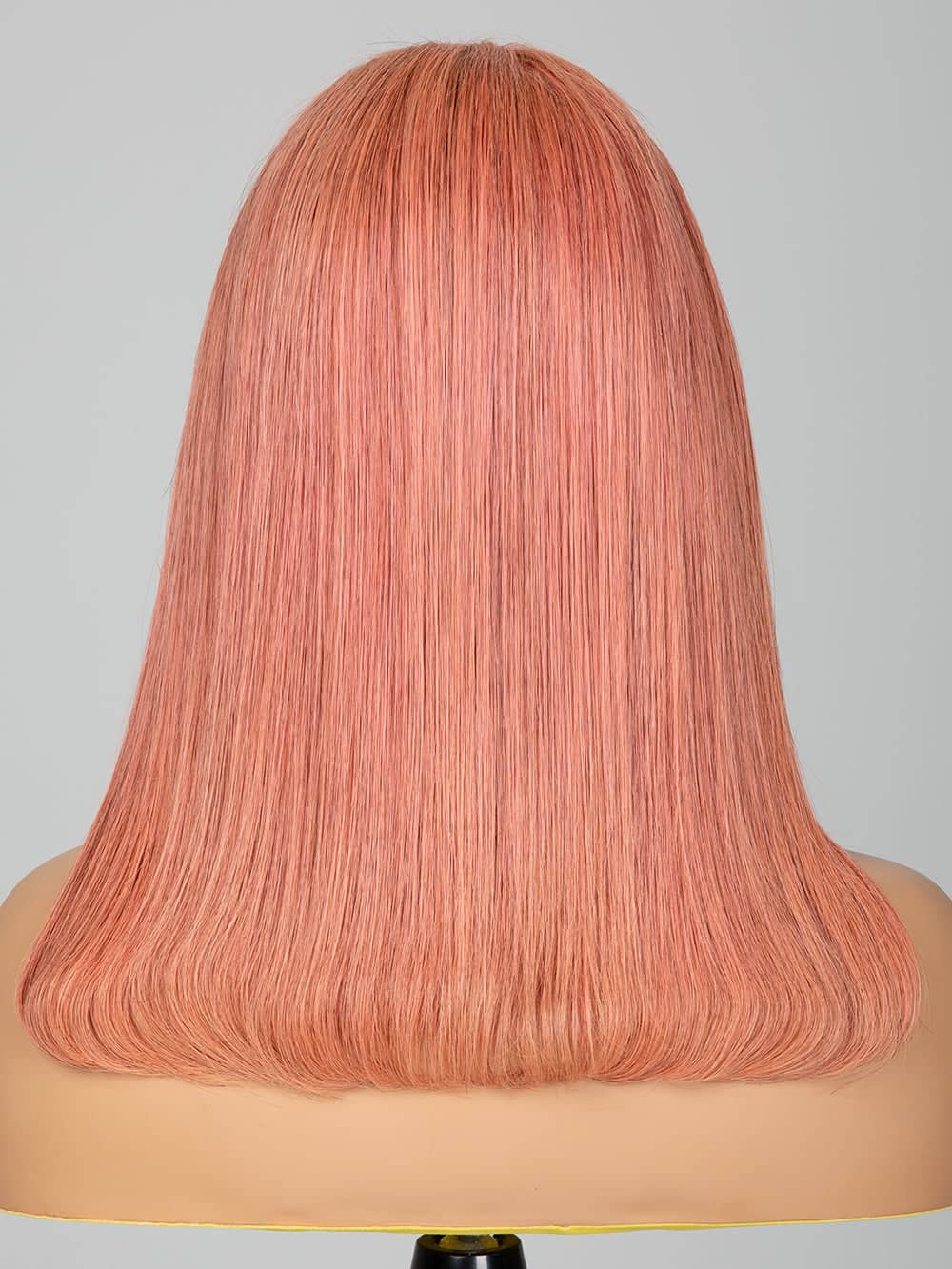 Keswigs Dark pink color 4x4 transparent lace closure wig 180% density human hair wigs