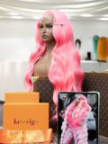 Recreate Nicki Minaj Queen Pink Color Style Frontal wig