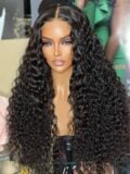 180% Density | Water Wave 5x5 Frontal HD Lace Glueless Free Part Long Wig 100% Human Hair