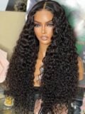 180% Density | Water Wave 5x5 Frontal HD Lace Glueless Free Part Long Wig 100% Human Hair