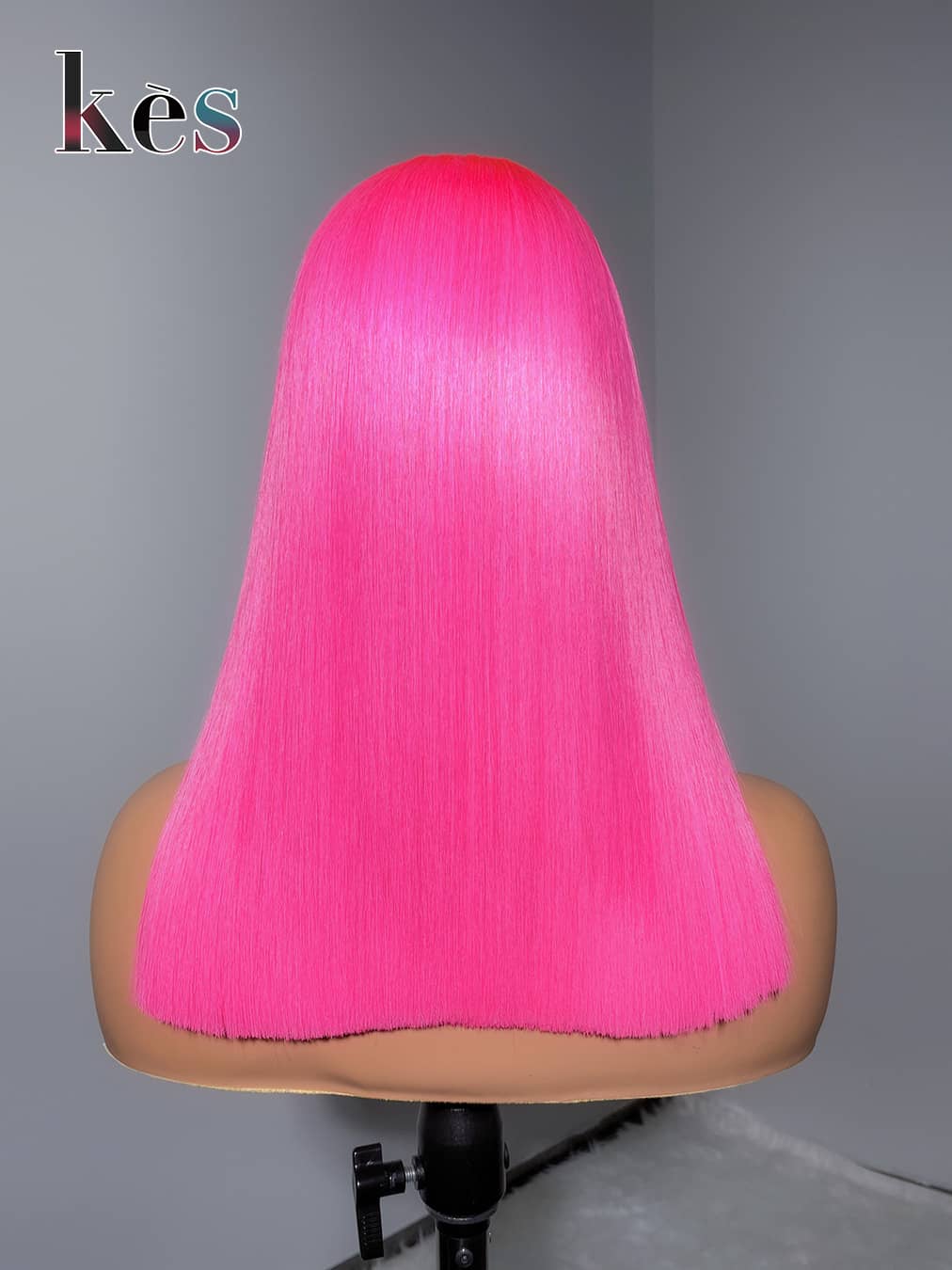 Keswigs 6×6 HD Lace Closure Wigs Virgin Human Hair 200 Density Lace Closure Straight Wigs Pink Color